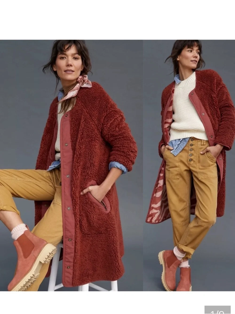 Anthropologie Margot Reversible Sherpa Coat
$200 spring cozy casual boho summer - Picture 3 of 15